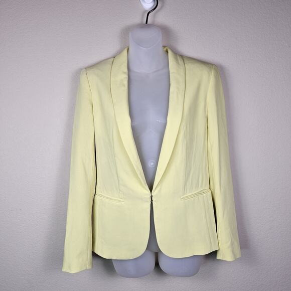 Rag & Bone Tuxedo Blazer Jacket Womens 2 XS Crepe Yellow Formal Career Coastal - Picture 3 of 16